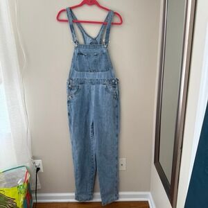 VTG Wrangler Blues Denim Overalls Light Wash Relaxed Fit Women's Medium